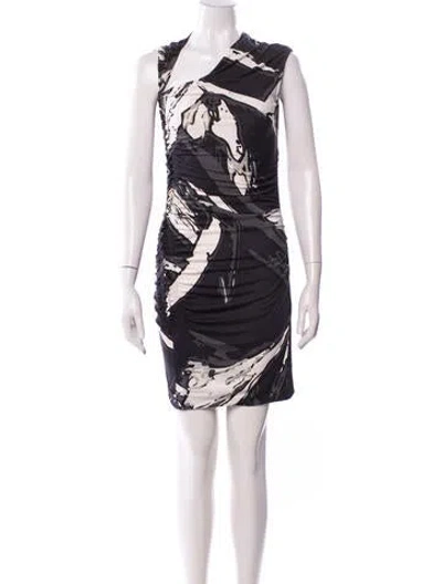 Pre-owned Pucci Silk Mini Dress In Gray