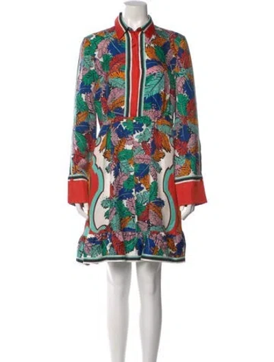 Pre-owned Pucci Silk Mini Dress In Green