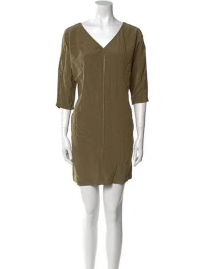 Pre-owned Pucci Silk Mini Dress In Green