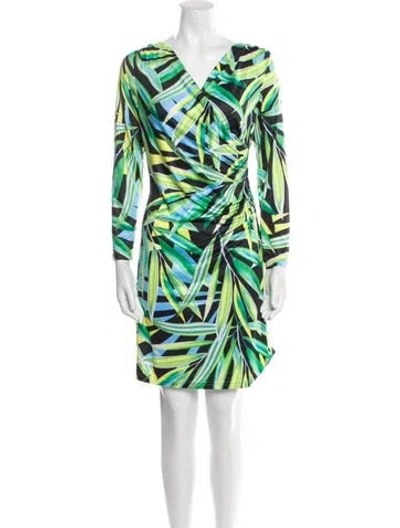 Pre-owned Pucci Silk Mini Dress In Green