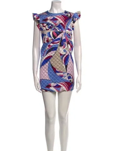 Pre-owned Pucci Silk Mini Dress In Multi