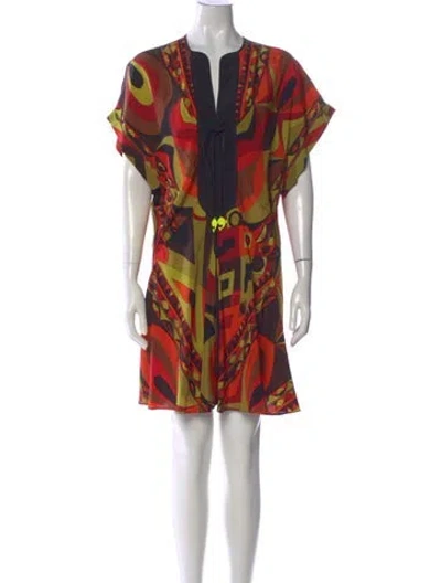 Pre-owned Pucci Silk Mini Dress In Multi