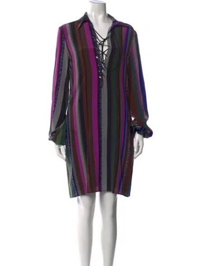 Pre-owned Pucci Silk Mini Dress In Multi