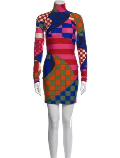 Pre-owned Pucci Silk Mini Dress In Multicolor
