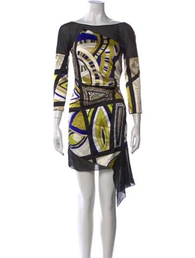 Pre-owned Pucci Silk Mini Dress In Multicolor