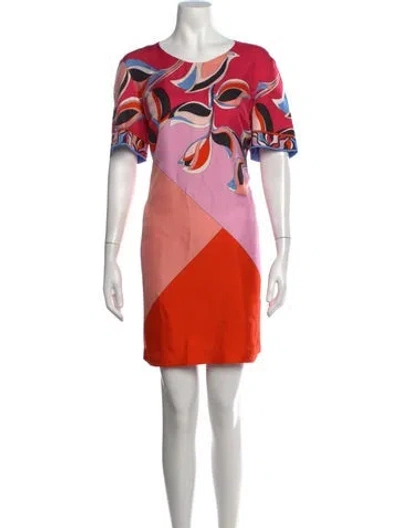 Pre-owned Pucci Silk Mini Dress In Neutrals