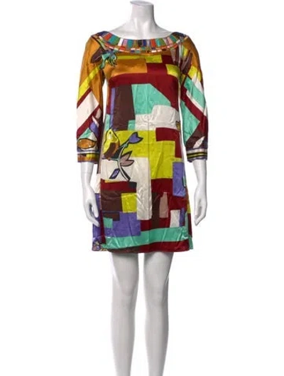 Pre-owned Pucci Silk Mini Dress In Orange