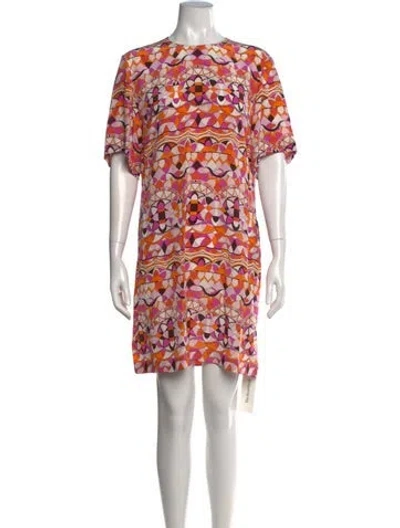 Pre-owned Pucci Silk Mini Dress In Orange/pink