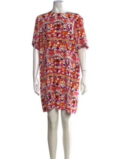Pre-owned Pucci Silk Mini Dress In Orange/pink