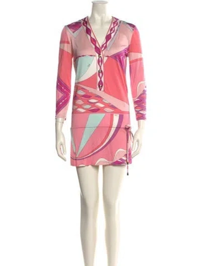 Pre-owned Pucci Silk Mini Dress In Pink