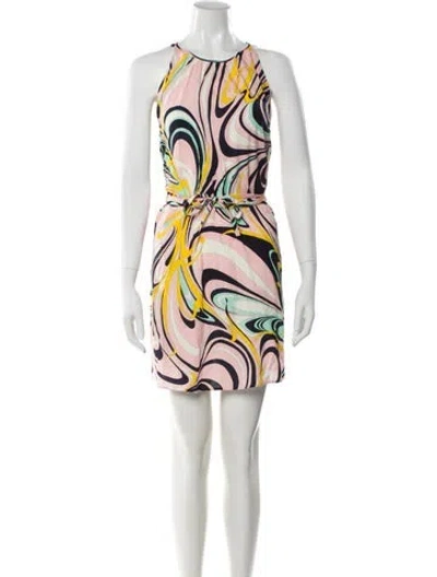 Pre-owned Pucci Silk Mini Dress In Pink