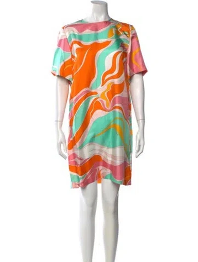Pre-owned Pucci Silk Mini Dress In Pink