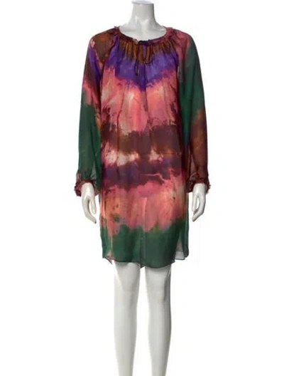 Pre-owned Pucci Silk Mini Dress In Pink