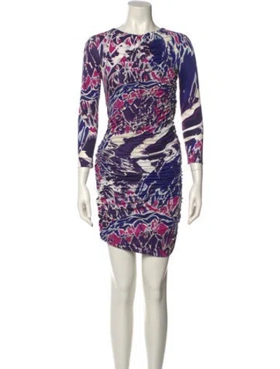 Pre-owned Pucci Silk Mini Dress In Purple