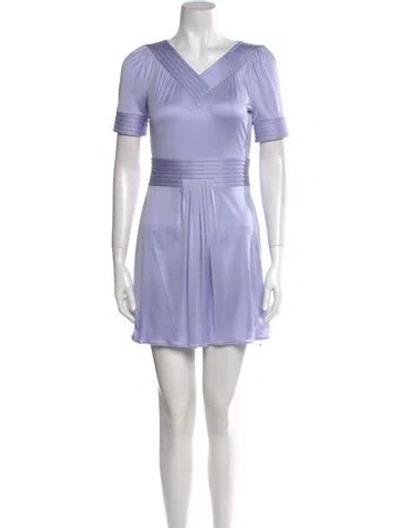 Pre-owned Pucci Silk Mini Dress In Purple
