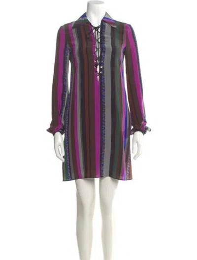 Pre-owned Pucci Silk Mini Dress In Purple