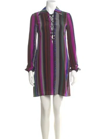 Pre-owned Pucci Silk Mini Dress In Purple