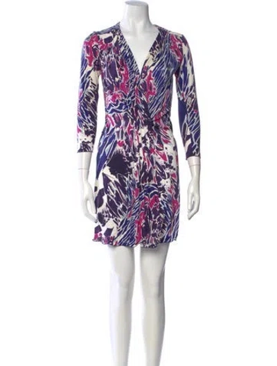 Pre-owned Pucci Silk Mini Dress In Purple