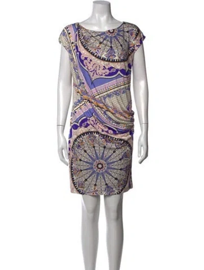 Pre-owned Pucci Silk Mini Dress In Purple