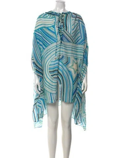 Pre-owned Pucci Silk Mini Dress W/ Tags In Blue