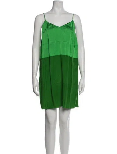 Pre-owned Pucci Silk Mini Dress W/ Tags In Green