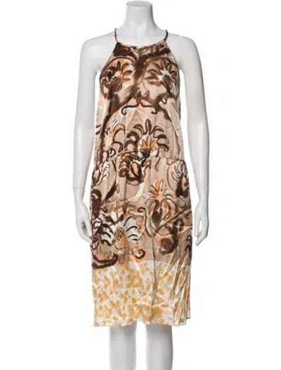 Pre-owned Pucci Silk Mini Dress W/ Tags In Neutral