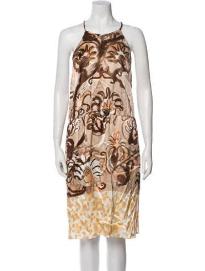 Pre-owned Pucci Silk Mini Dress W/ Tags In Neutral