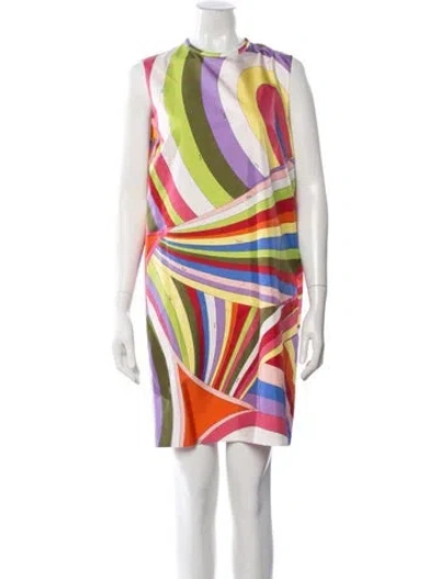 Pre-owned Pucci Silk Mini Dress W/ Tags In Orange