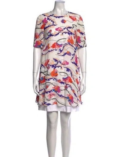 Pre-owned Pucci Silk Mini Dress In White