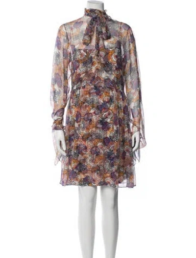 Pre-owned Pucci Silk Mini Dress In White