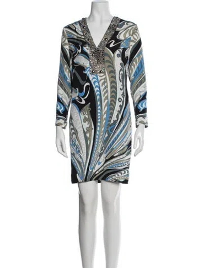 Pre-owned Pucci Silk Mini Dress In White