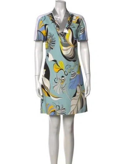 Pre-owned Pucci Silk Mini Dress In White