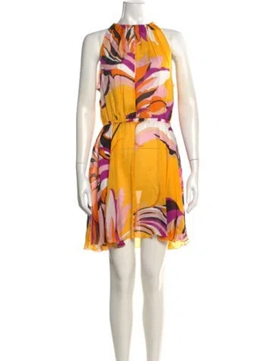 Pre-owned Pucci Silk Mini Dress In Yellow