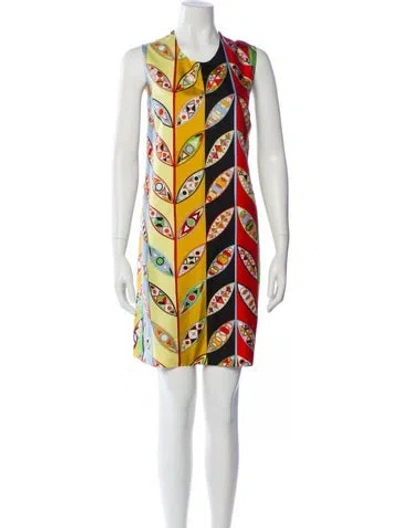Pre-owned Pucci Silk Mini Dress In Yellow