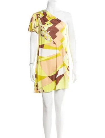 Pre-owned Pucci Silk Mini Dress In Yellow