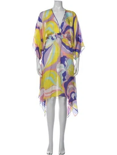 Pre-owned Pucci Silk Mini Dress In Yellow
