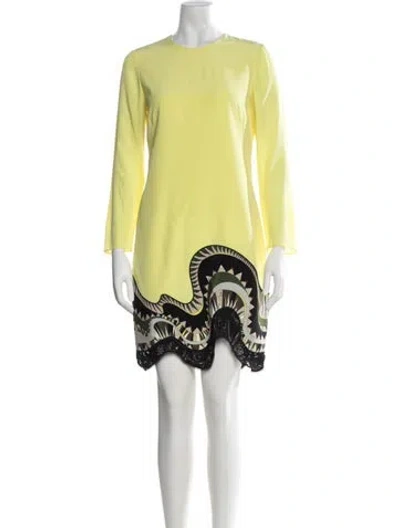 Pre-owned Pucci Silk Mini Dress In Yellow