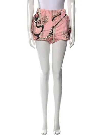 Pre-owned Pucci Silk Mini Shorts In Multi