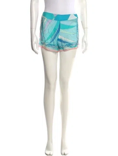 Pre-owned Pucci Silk Mini Shorts In Multi