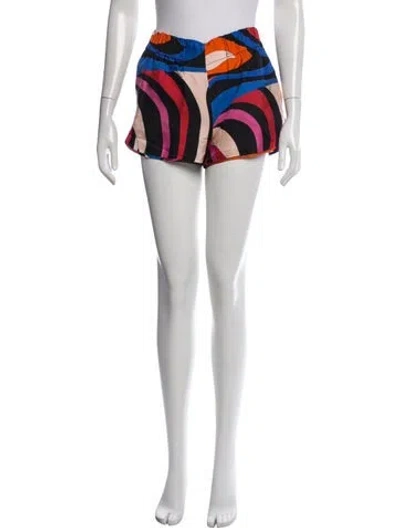 Pre-owned Pucci Silk Mini Shorts In Multi