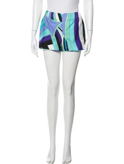 Pre-owned Pucci Silk Mini Shorts W/ Tags In Multi
