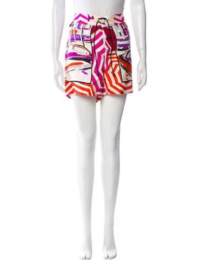 Pre-owned Pucci Silk Mini Shorts W/ Tags In Pink