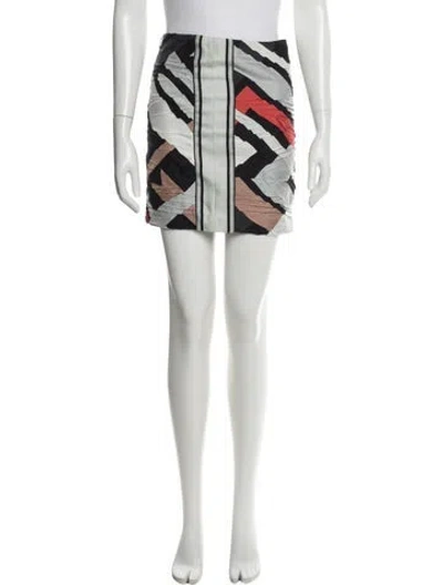 Pre-owned Pucci Silk Mini Skirt In Black