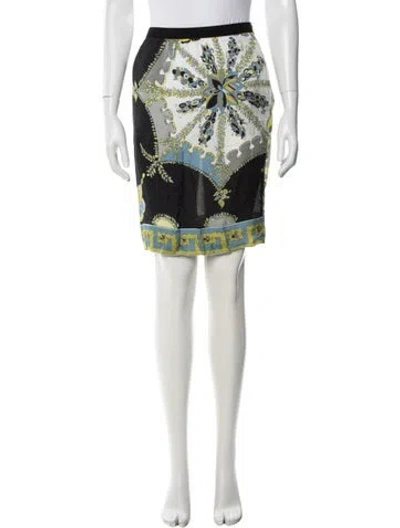 Pre-owned Pucci Silk Mini Skirt In Black