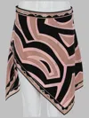 Pucci Wrap-effect Printed Silk-twill Mini Skirt In Multi