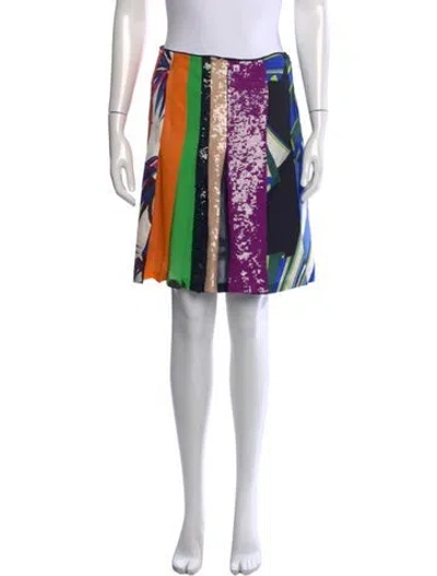 Pre-owned Pucci Silk Mini Skirt In Multicolor