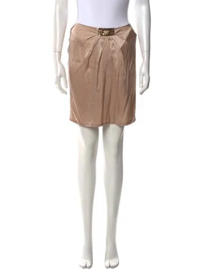 Pre-owned Pucci Silk Mini Skirt In Neutral