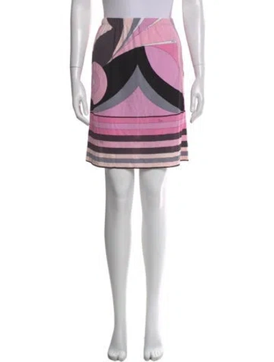 Pre-owned Pucci Silk Mini Skirt In Pink