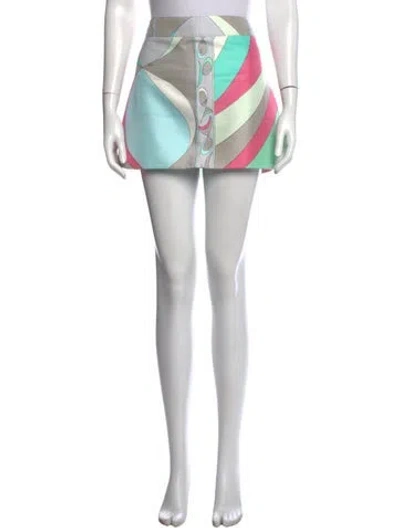 Pre-owned Pucci Silk Mini Skirt In Pink