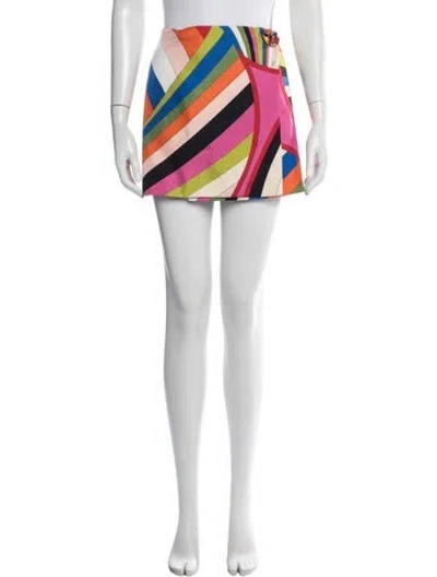 Pre-owned Pucci Silk Mini Skirt In Pink